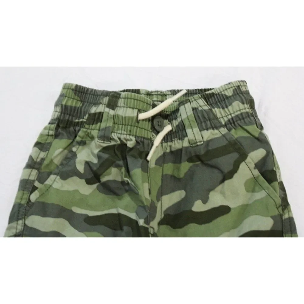 Children's Place Tactical Cargo Long Shorts Olive Camo Size 14